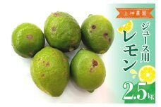 【2025年11月～発送】上神農園 ジュース用 レモン 約2.5kg ku011-040-25