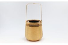 竹工芸品 敦盛花かご（白）【 竹細工 地元の竹 手編み 職人 職人技 小物 雑貨 インテリア 和風 竹の工芸品 寝室 客間 リビング 部屋 趣 玄関 】