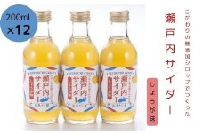 瀬戸内サイダー(しょうが味)200ml×12本 瀬戸内 レモン ジュース ジンジャーエール はちみつ 生姜 飲料 無添加 炭酸飲料 まとめ買い 023008