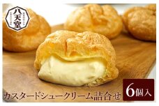 数量限定！【八天堂】カスタードシュークリーム 6個入 お菓子 おやつ デザート スイーツ 冷凍 015027