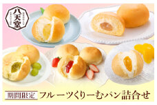 【八天堂】期間限定・先行受付 フルーツくりーむパン10個詰合せ(5種×各2個)  お菓子 おやつ デザート スイーツ 冷凍 015031