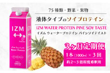 【IZM酵素ドリンク】《3か月定期便》IZM WATER PROTEIN  健康 便秘 お通じ ソイプロテイン 美容 ダイエット ファスティング 置き換え インナーケア イズム 199008