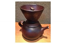 備前焼「コーヒードリッパーセット」（佐藤正徳・作）【食器 陶器 焼き物 日本製 おしゃれ 贈り物 おすすめ 広島県 尾道市】