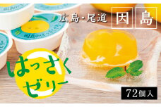 因島のはっさくゼリー72個入り【八朔 はっさく ゼリー 柑橘 みかん オレンジ デザート スイーツ 人気 おすすめ 広島県 尾道市】