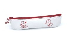 カープ×はっさくんコラボファスナーペンケース 白【革工房いんのしま 牛革 カープ はっさくん ペンケース】