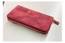 【限定７個】革工房いんのしま　銀すり　長財布　色：ボルドー