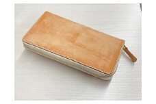 【限定８個】革工房いんのしま　銀すり　長財布　色：キャメル