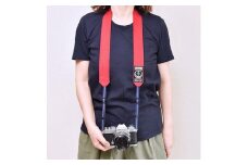 【尾道帆布】X【真田紐】40mm幅 一眼レフ用ショルダーストラップ（赤） [尾道 帆布鞄 彩工房]【尾道 はんぷ ネックストラップ 特産品 シンプル ファッション 人気 おすすめ 広島県  尾道市】