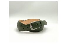 革工房いんのしま牛革盛り上げタイプベルト(色:グリーン)【レザー 小物 ファッション ギフト 贈り物 プレゼント 人気 おすすめ 広島県  尾道市】