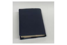革工房いんのしま山羊革(ゴート)ブックカバー文庫本サイズ(色:紺)【レザー 小物 ギフト 贈り物 プレゼント 人気 おすすめ 広島県  尾道市】