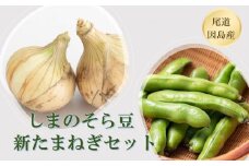 【先行予約】しまのそら豆と新たまねぎセット【瀬戸内 因島 無農薬 尾道 尾道市 広島】