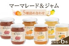 ジャム・マーマレード5種詰め合わせ（260g×6本）【食品 加工食品 人気 おすすめ】