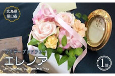 ＼寄附額改定／　そのまま飾れる箱付きプリザーブドフラワー「エレノア」【花 フラワー プリザーブド バラ 薔薇 贈り物 ギフト 広島県 福山市】
