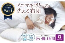 日本製 洗える 人工羽毛布団 合い掛け布団 クイーン エントリーモデル 広島県福山市/イシケン株式会社 羽毛 布団 ふとん 掛け布団 掛布団 中厚 軽い 春 秋 春用 秋用寝具 アレルギー対策 洗える ウォッシャブル 睡眠 快眠  軽い 人気 おすすめ オススメ 定番 広島 福山 [BAAK020]