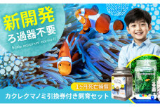 水槽 カクレクマノミ飼育セット（1ヶ月死亡補償付き）ボトルアクアリウムマリン2 水槽 魚 自由研究 ペット 観賞魚  安全な人工海水 広島県福山市/株式会社ウォーターエンジニアリング [BACD003]
