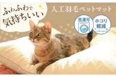 【 ペット用品 】 洗える 人工羽毛 ペットマット  広島県福山市/イシケン株式会社 ペットベット ペットクッション ペット用 犬用 猫用 犬 猫 いぬ ネコ マット クッション ベット 羽毛 シンプル 無地  日本製 ふかふか ふっくら 洗濯可 ほこり軽減 丸洗い 国産 広島 福山 [BAAK048]