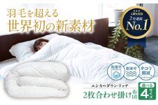 《 日本製 》 洗える 人工羽毛布団 2枚合わせ 掛け布団 シングル エシカルダウンリッチ 広島県福山市/イシケン株式会社 2枚組 羽毛布団 羽毛ふとん 掛けふとん オールシーズン 掛布団 寝具 アレルギー対策 ウォッシャブル 丸洗い 洗濯可 睡眠 快眠  軽い 人気 おすすめ オススメ 定番 サステナブル 国産 広島 福山 [BAAK053]