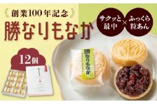 菓子 福山城築城400年記念菓「勝なりもなか」 (12個) 菓子 お取り寄せ あんこ ギフト 手作り 広島県福山市/株式会社三河屋菓子 [BADJ001]
