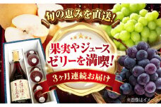 【びんご圏域連携】【全3回定期便 先行予約】 フルーツ 定期便 フルーツ定期便 （沼隈ぶどう・世羅なし・竹原キャンベル） 広島県福山市/一般社団法人世羅町観光協会 フルーツ 定期便 ぶどう 葡萄 なし 梨 ジュース ゼリー 果物 くだもの