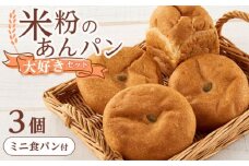 あんぱん 米粉のあんぱん大好き3個セット ミニ食パンつき 広島県福山市/株式会社ピーターパン パン あんぱん 米粉パン 詰合せ あんこ アンパン セット 無添加 米粉 長持ち ロングライフ 朝食 おやつ 防災 長期保存 保存食 非常食 人気 おすすめ [BACW006]