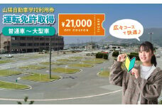 運転免許 運転免許取得 山陽自動車学校利用券 21000円分（普通車から大型車等） 運転免許  チケット クーポン 利用券 車 免許 ドライバースクール 広島県福山市/株式会社山陽自動車学校 [BABU012]