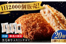 看板商品！ 黒毛和牛 入り ミンチカツ セット (ミンチカツ 5個 ×4パック) 冷凍 肉 広島県福山市/有限会社池口精肉店 ミンチカツ 取り寄せ  黒毛和牛 和牛 おかず  惣菜  豚肉 牛肉 揚げ物 国産牛 国産 簡単調理 広島 福山 [BAFK010]