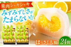 お菓子 はっさく大福12個入×2　 お菓子 大福 八朔 柑橘 みかん オレンジ 餅 ギフト お取り寄せ スイーツ フルーツ大福 ご当地 菓子 おかし デザート 食品 人気 おすすめ 広島県福山市/株式会社虎屋本舗[BADH017]