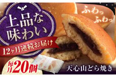 【全12回定期便】天心山 どら焼き （10個入り）×2 お菓子 和菓子 菓子 スイーツ どらやき おかし おやつ 広島県福山市/天心山ファーム [BABW010]