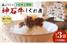 【全6回定期便】神石しぐれ煮 100g×3袋 牛 神石しぐれ煮  牛 ブランド牛 A4 加工品 牛しぐれ 広島県福山市/甚ごろう [BAEC037]