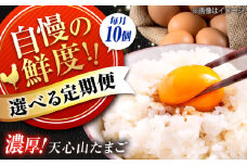 天心山　たまご10個　【回数が選べる定期便】卵 たまご 高級 食品 たまごかけご飯 卵かけご飯 卵焼き 生卵 濃厚 ケーキ お菓子 づくり ランキング 上位 人気 おすすめ 定期便　広島県福山市/天心山ファーム [BABW023]