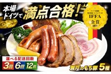 【全12回定期便】「瀬戸のもち豚」IFFA2022金賞受賞5点セット 広島県福山市/日本畜産株式会社 ハム ベーコン ソーセージ ウインナー 詰め合わせ ギフト [BAER075]