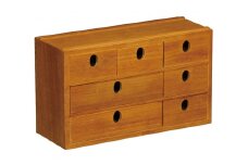 No.145 総桐　多用途ボックス　3列×3段　ナチュラル ／ 整理 工芸 軽い 広島県