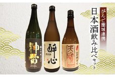 No.832 【びんご圏域連携】天寶一・醉心山根本店・三輪酒造　日本酒飲み比べセット ／ お酒 銘酒 甘口 辛口 端麗 濃醇 広島県 特産品