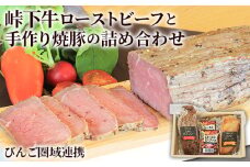 No.1036 【びんご圏域連携】峠下牛ローストビーフと手作り焼豚の詰め合わせ ／ 肉 ハム ソーセージ 贈り物 広島県