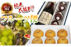 No.1044 【びんご圏域連携】【3回定期便】地元太鼓判フルーツ便（世羅なし・沼隈ぶどう・竹原キャンベル） ／ 果物 ジュース ゼリー 贈り物 広島県