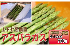 No.1098 上下七色農園贈答用アスパラガス　2L・Lサイズ　桐箱 ／ 野菜 新鮮 柔らか ジューシー お中元 贈り物 ご進物 広島県 特産品