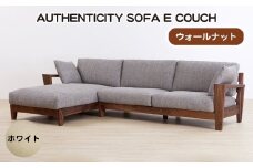 No.1122-06 （ウォールナット）AUTHENTICITY SOFA E COUCH W（ホワイト） ／ 家具 木製 ウッドフレーム ソファ カウチタイプ カウチソファ ラグジュアリー 広島県