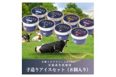 庄原産生乳使用　手造りアイスセット(8個入り)【1618788】