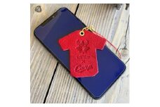 【広島東洋カープ×ジビエレザー】広島ジビエレザー東広島産天然鹿革　ユニフォーム型スマホクリーナー　液晶画面やメガネもピカピカに　3個セット