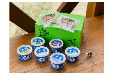 牧場直送十夢ジェラート6個、生キャラメル2袋セット【配送不可：離島】