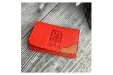 【広島ドラゴンフライズ×ベルズスクエア】コラボ　東広島産鹿革使用☆鹿革名刺入れ　初対面でも印象に残る◎