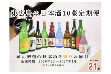 【定期便】東広島の日本酒10蔵定期便【飲み比べセット】
