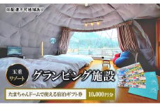 [№5895-0787]玉重リゾート グランピング施設 たまちゃんドームで使える宿泊ギフト券 10,000円分 宿泊 宿泊券 広島 安芸高田市