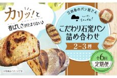 【全6回定期便】石窯パン 詰め合わせ (2〜3種)  定期便 パン ぱん ブレッド ベーカリー 冷凍 石窯 石窯パン 菓子パン 惣菜パン 国産 小麦 国産小麦 朝食 ルヴァン 天然酵母 ハードパン ハード系 こだわり 天然 素材 風味 豊か 手作り 香り 贈り物 ギフト 焼き立て バラエティ セット 詰め合わせ リピート 人気 広島県産 江田島市/しまのぱん souda！ [XAQ005]