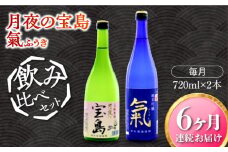 【全6回定期便】【日本酒飲み比べセット】純米 月夜の宝島 純米吟醸 氣 日本酒 さけ sake 酒 お酒 日本酒 アルコール 地酒 純米 大吟醸 焼酎 原酒 菰樽 純米 辛口 飲み比べ セット ギフト プレゼント 贈答 贈り物 お祝い 内祝い ご自宅用 ご家庭用 人気 高品質 好評 贈答 ギフトプレゼント 贈答 人気 高品質 好評 広島県産 江田島市/津田酒造株式会社[XAK025]
