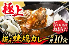 【全6回定期便】テレビで話題！すぐ食べられる贅沢ご当地カレー！鍛え牡蠣 カレー 10個 牡蠣 かき カキ カレー レトルト 簡単 江田島市/有限会社寺本水産[XAE052]レトルトカレー 本格 ご当地カレー 人気 おすすめ ギフト プレゼント お取り寄せ 非常食 常備食 時短 簡単 レトルト カレー 具だくさん リピート ギフト プレゼント 贈答 人気 高品質 好評 広島県産