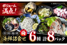 【鮮度抜群】海鮮 6種 詰め合わせ「梅」 海鮮 魚介類 冷凍 水産加工品 海藻 鮮魚 さかな 刺身 詰め合わせ セット 小分け 海鮮丼 加工品 惣菜 刺身 真空パック 小分け タコ たこ 蛸 はまち ハマチ 魬 しらす シラス 料理 和食 時短 便利 ギフト 広島県産 人気 送料無料 江田島市/七宝丸 [XBY001]