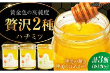 江田島産100％ はちみつ 2種食べ比べセット（120g×3本） ハチミツ 蜂蜜 国産 広島 江田島市/はつはな果蜂園 [XCD007] ハチミツ 国産蜂蜜 国産はちみつ 国産純粋はちみつ 蜜 蜂蜜 はちみつ ハニー honey 人気ハチミツ 日本蜜蜂 純粋はちみつ 常温 保存 備蓄 防災食 非常食 保存食 産地直送 国産 食べ比べ