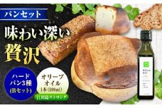 【11月中旬〜5月頃まで順次発送】「石窯パン詰め合わせBセット」とEVオリーブオイル「江田島ブレンド ストロング100ml」セット ハードパン オリーブオイル 江田島市/しまのぱんsouda！ [XAQ021] パン 天然酵母 国産小麦 オリーブオイル エキストラバージン エクストラヴァージン オイル セット 詰め合わせ 人気 パン 石窯パン 国産小麦 天然酵母 ハードパン ハード系 パン
