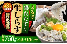 【全3回定期便】しらす 冷凍 生しらす 50g×15個 冷凍 しらす シラス 干し 釜揚げ 小分け 魚介類 鮮魚 ギフト 料理 レシピ シラス丼 しらす丼 海鮮丼 生 生産地 おつまみ ご飯のお供 グルメ やみつき 旬 国産 広島県産 リピート ギフト プレゼント 贈答 人気 高品質 好評 保存方法 江田島市/三島水産株式会社 [XCN014]